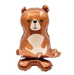 Шар 3D (21''/53 см) Фигура на подставке, Лесной Медведь, 1 шт. в уп.