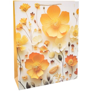 Пакет подарочный, 210гр, Цветочная мелодия, Дизайн №2, 55*43*15 см, 1 шт.