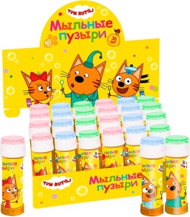 Мыльные пузыри Три Кота, Яркий праздник, 60 мл. 36 шт.
