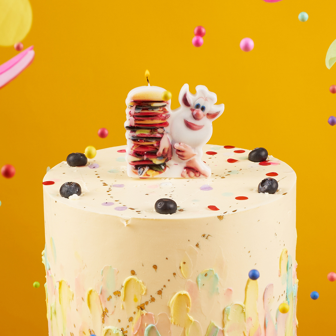 Свеча Фигура, Буба, 7*8 + 3 см, 1 шт. с держат.