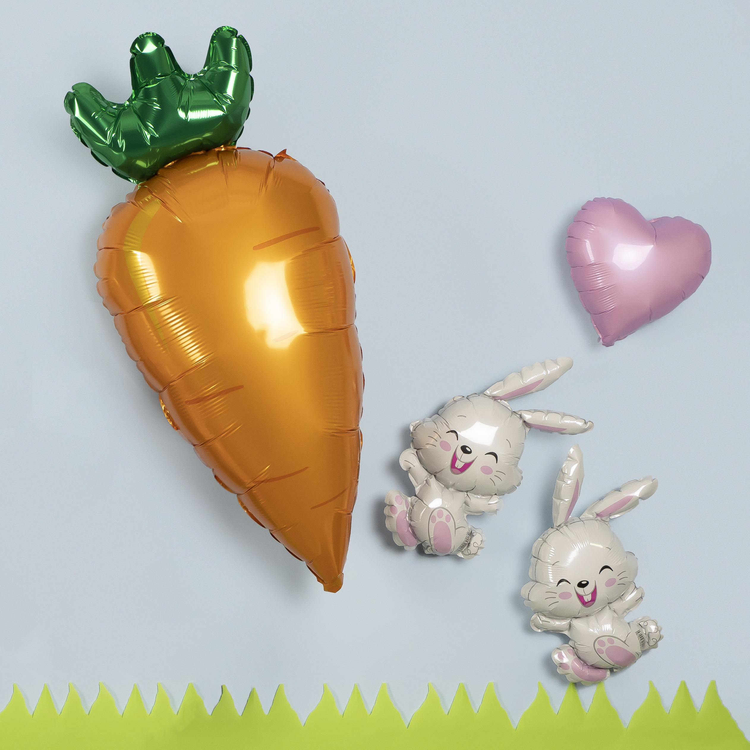 Шар (9''/23 см) Мини-сердце, Розовый, Макарунс, 1 шт.