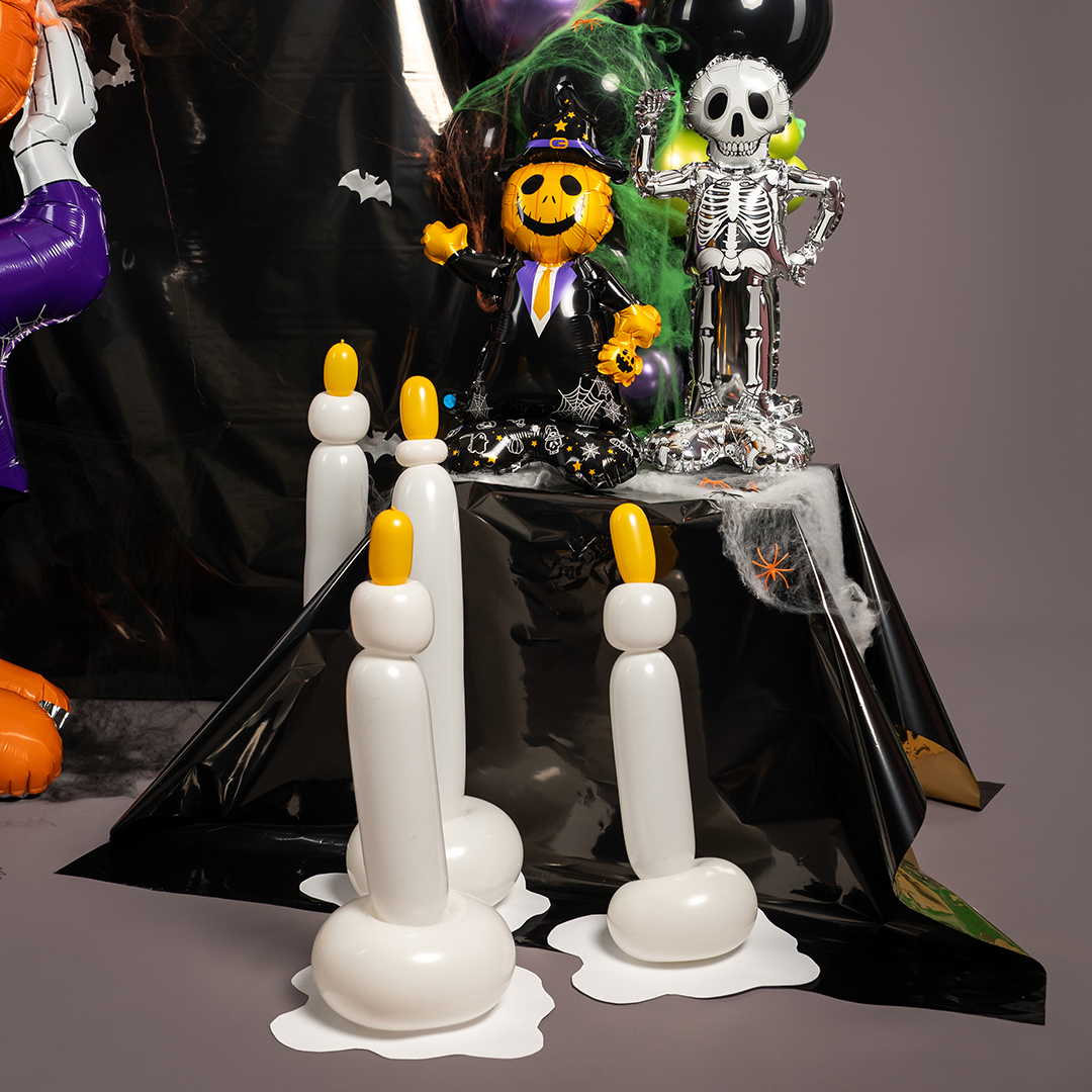 Шар 3D (20''/51 см) Фигура на подставке, Скелет, 1 шт.