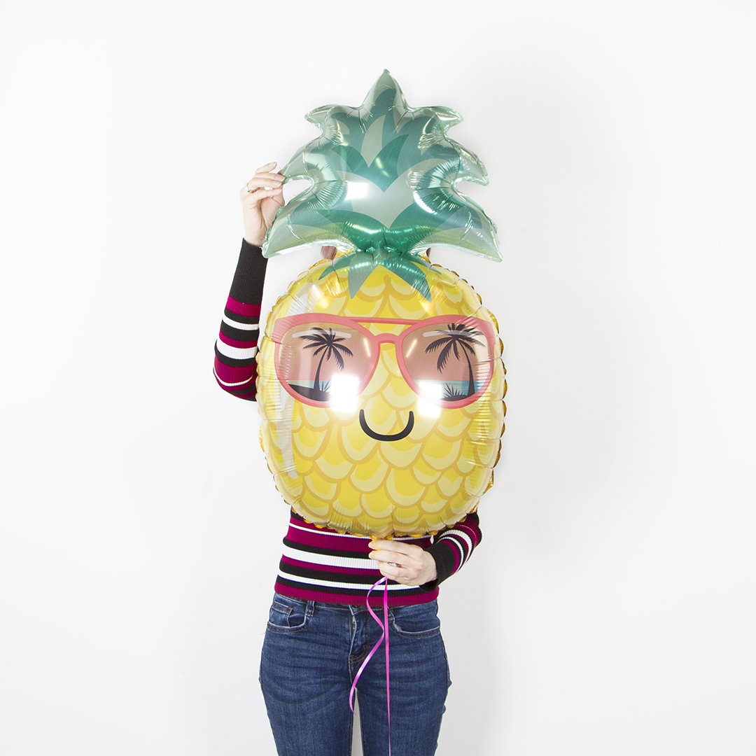 Шар (30''/76 см) Фигура, Ананас в солнечных очках, 1 шт.