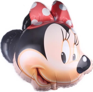 Шар (31''/79 см) Фигура, Голова, Минни Маус, 1 шт.