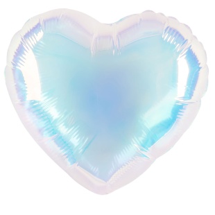 Шар (18''/46 см) Сердце, (надув воздухом), Прозрачный, Хамелеон, 1 шт. в уп.