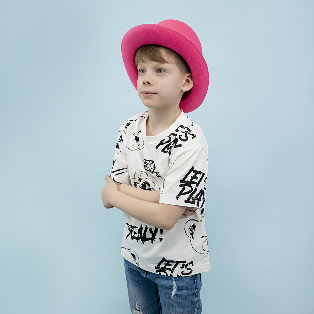 Шляпа, Цилиндр, фетр, Ярко-розовый, 56-58 разм., 1 шт. 