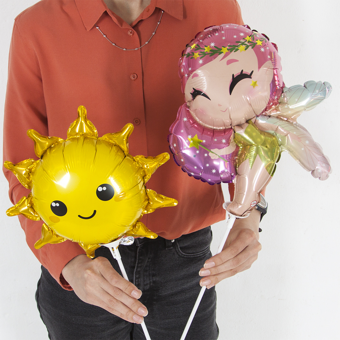 Шар (12''/30 см) Мини-фигура, Солнце, 1 шт.