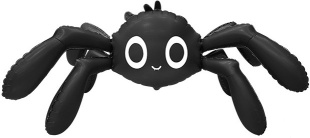 Шар (57''/145 см) Фигура 3D, Паук, Черный, Сатин, 1 шт. в уп.