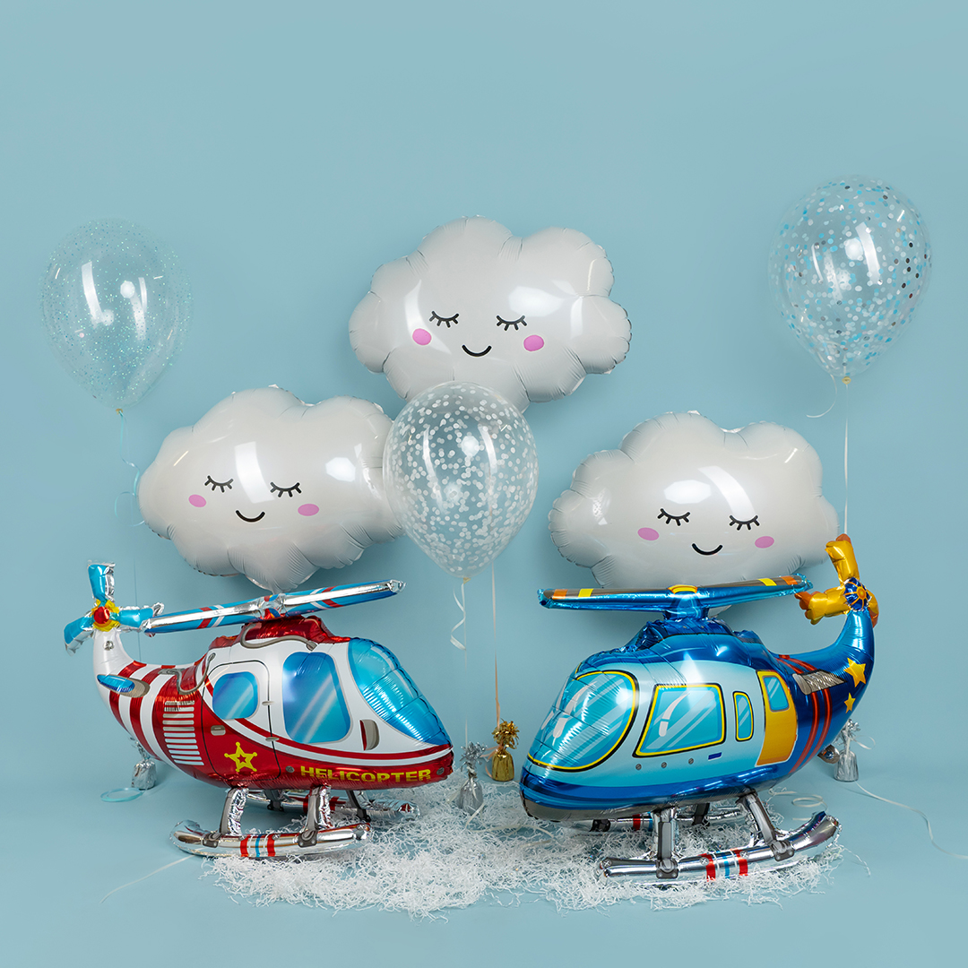 Шар (27''/69 см) Фигура, Облако, Белый, 1 шт.