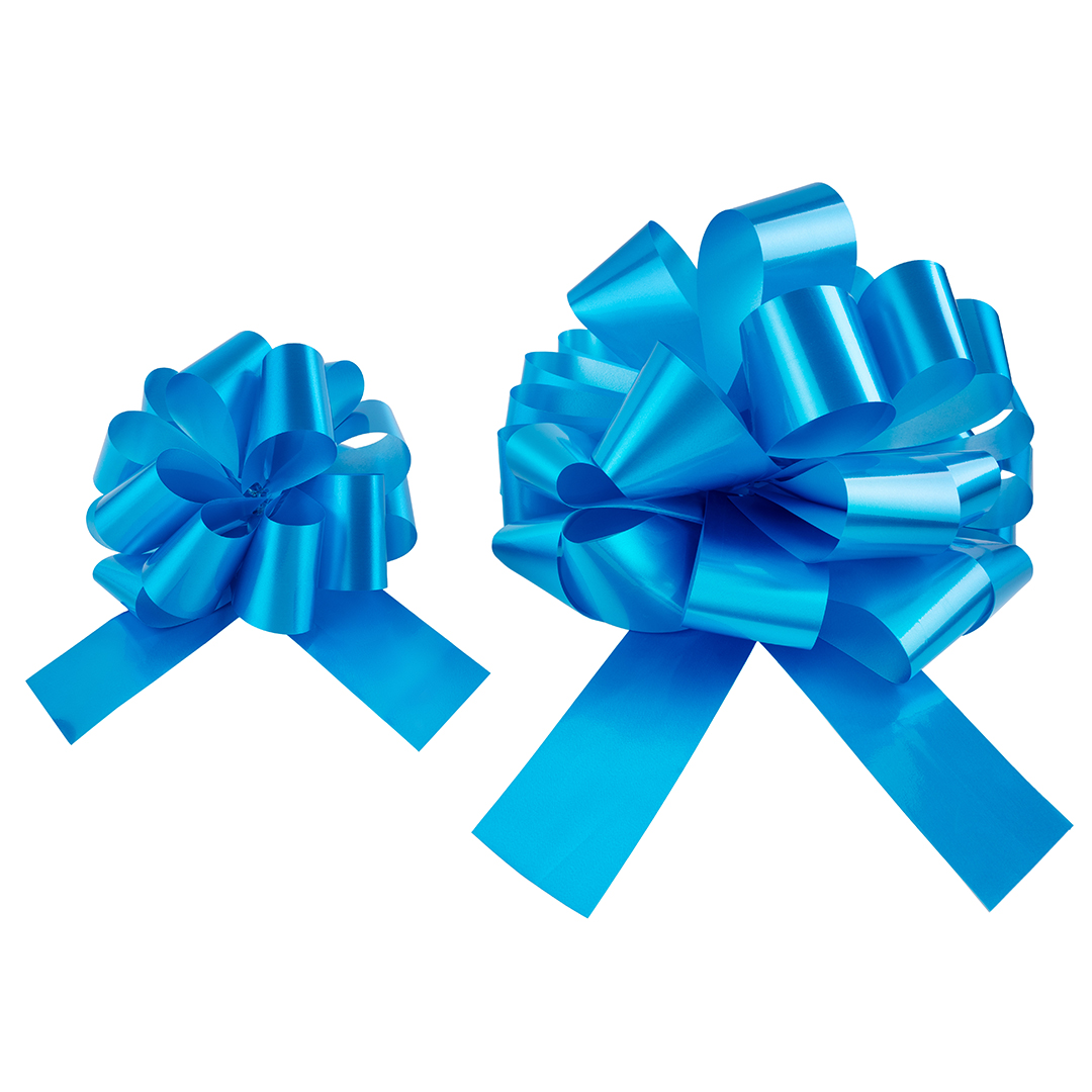 Бант Шар, Голубой, Лаковый, 36 см, 1 шт. в упак. 