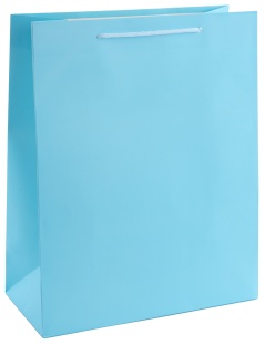 Пакет подарочный, 210гр, Классика, Голубой, 42*31*12 см, 1 шт.