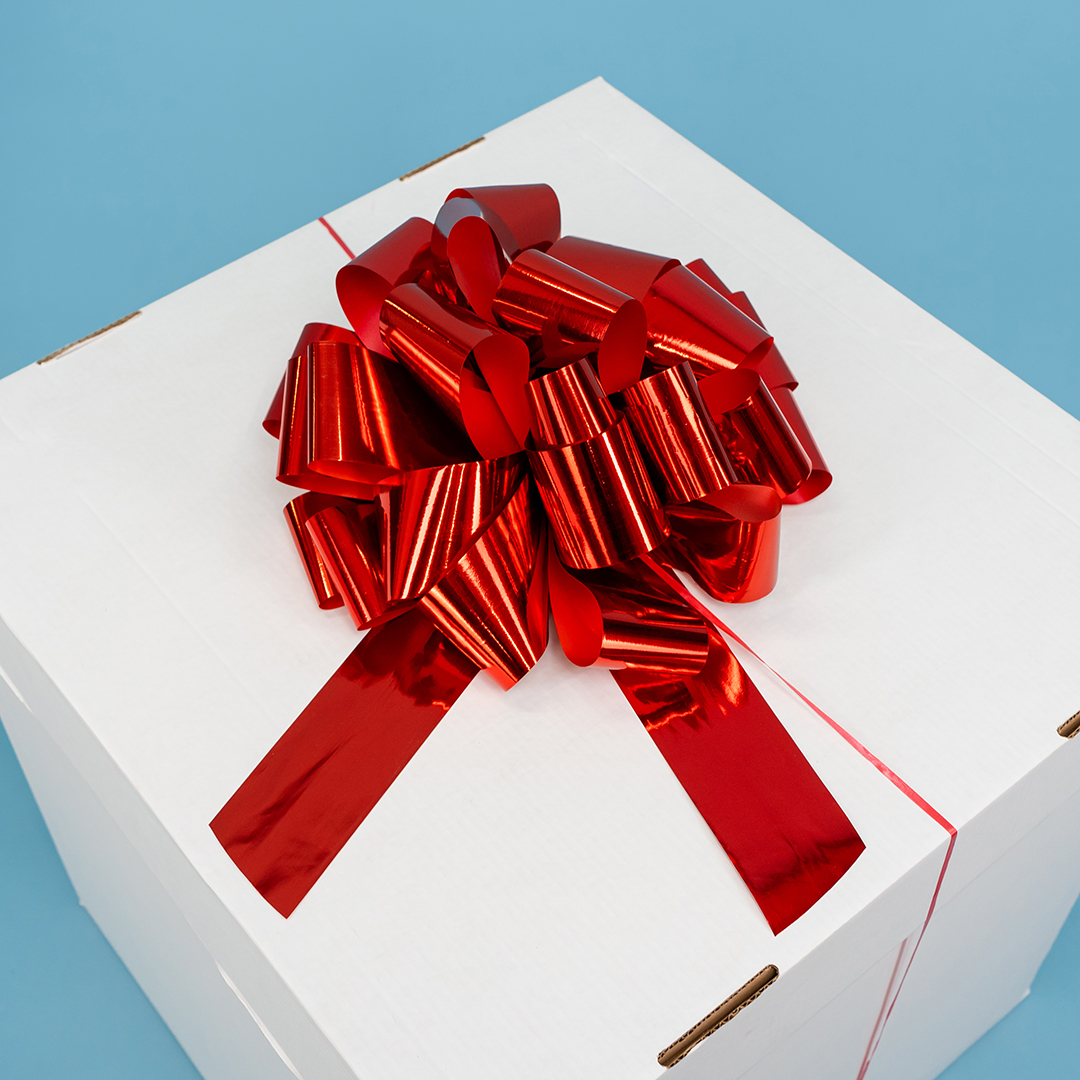 Бант Шар, Красный, Металлик, 36 см, 1 шт. в упак. 