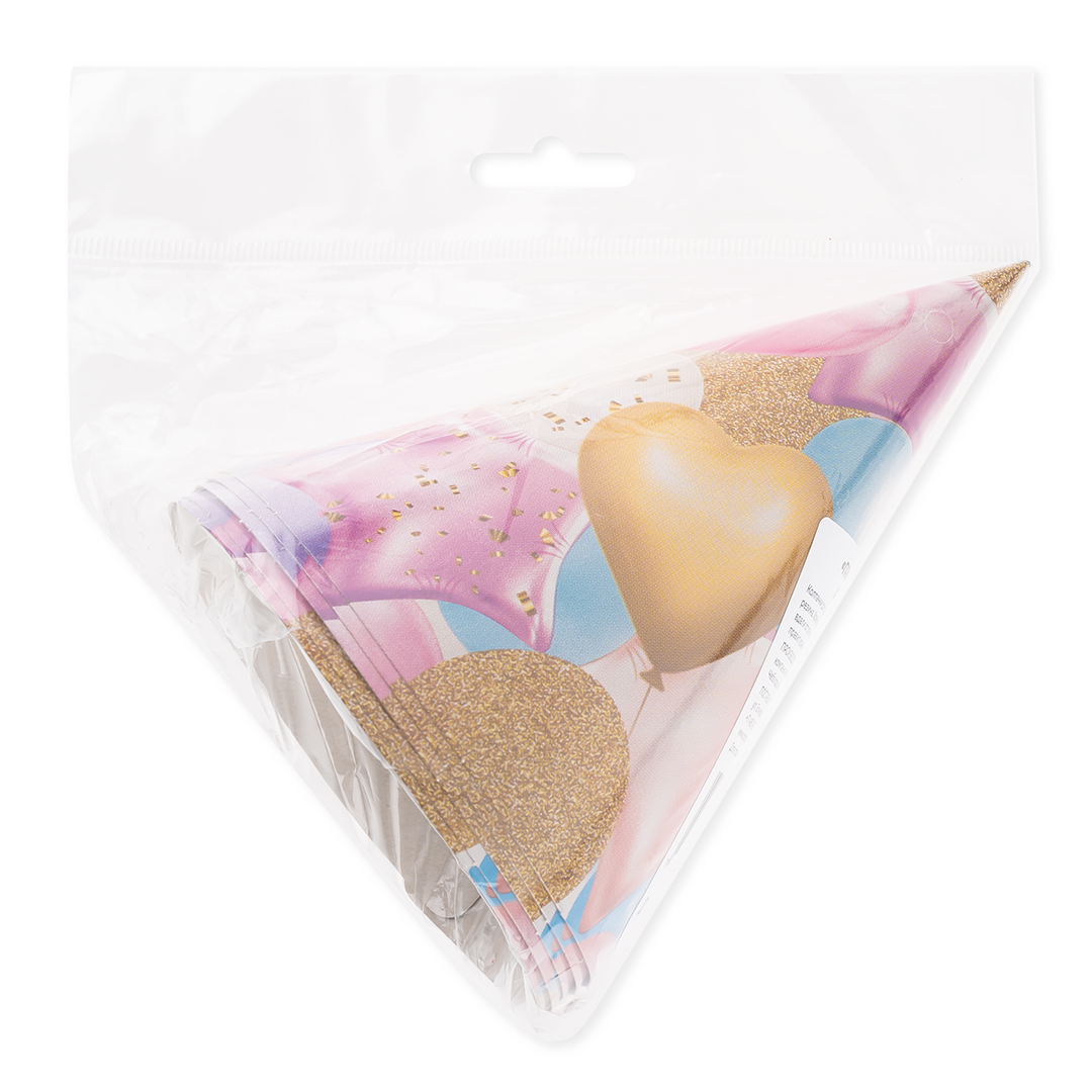 Колпаки, Праздничные шарики, 6 шт. в упак. 