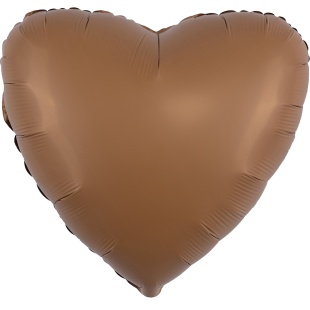 Шар (18''/46 см) Сердце, Шоколад, Матовый, 1 шт.