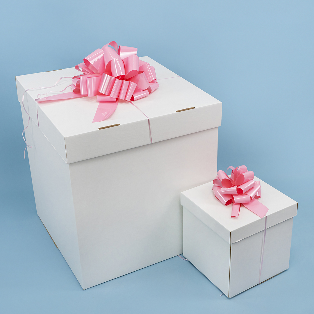 Бант Шар, Розовый, Лаковый, 21 см, 1 шт. в упак. 