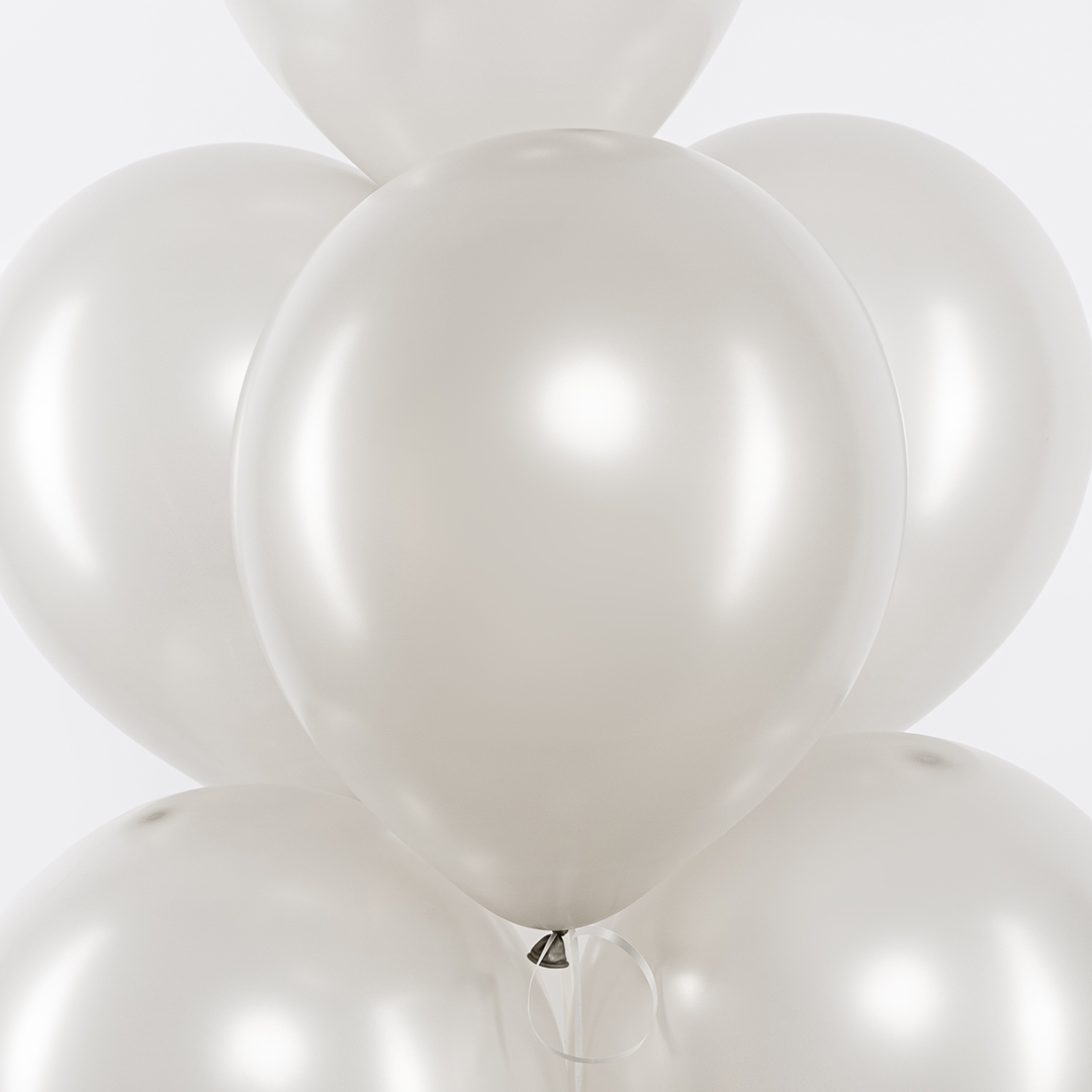 Шар (12''/30 см), Серебро, металлик, 100 шт.