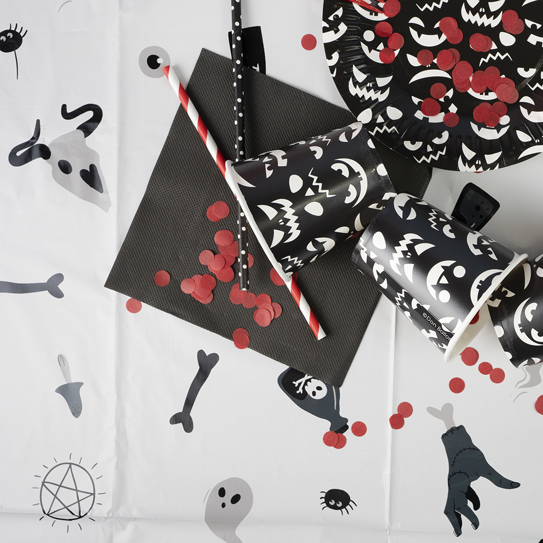 Стаканы (250 мл) Хэллоуин, Черный, 6 шт.