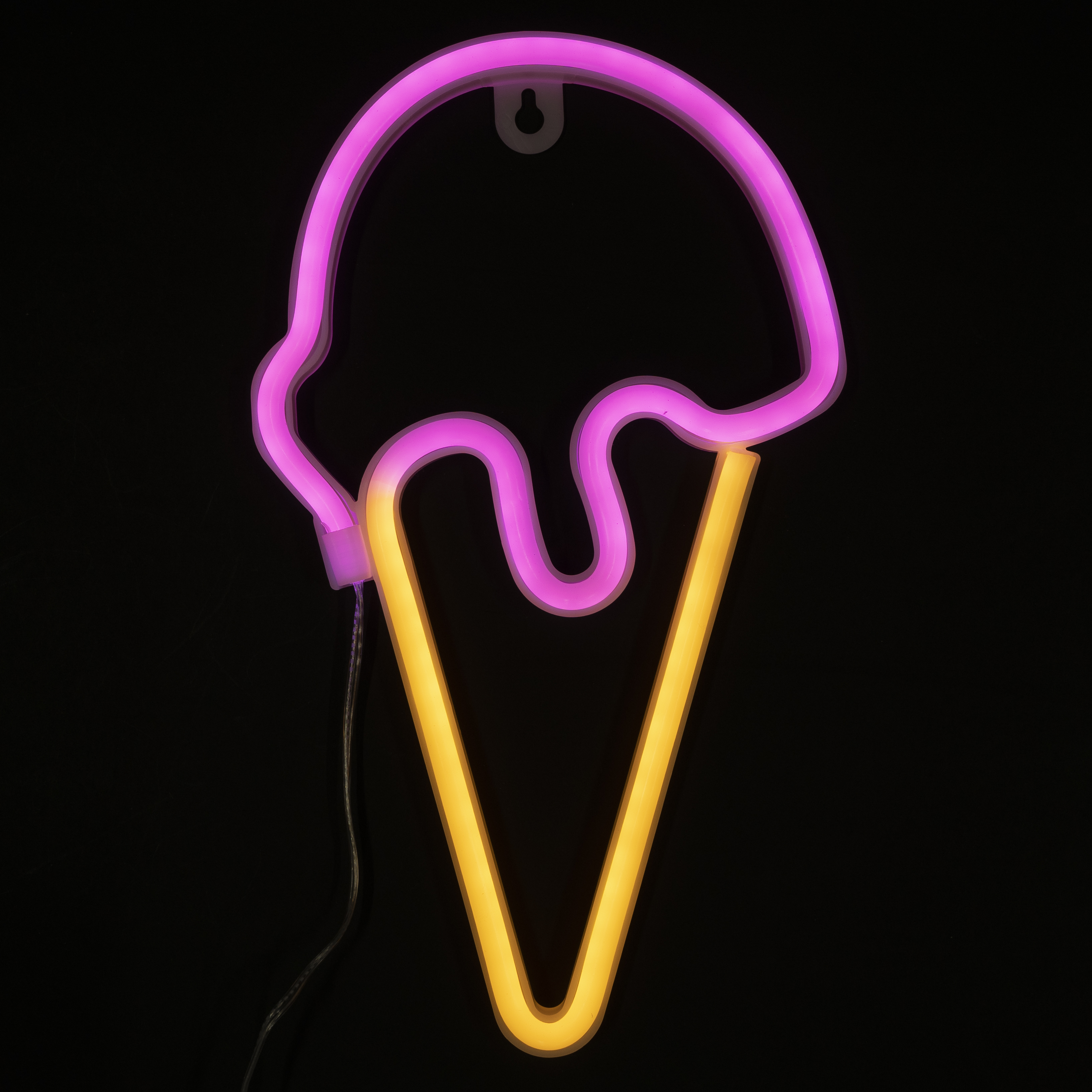 Световая фигура Мороженое, 17*26 см. Розовый/Желтый, 1 шт.