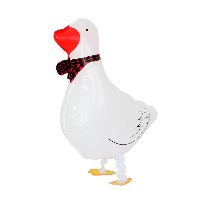 Шар 3D (24''/61 см) Ходячая Фигура, Гусь, Белый, 1 шт.