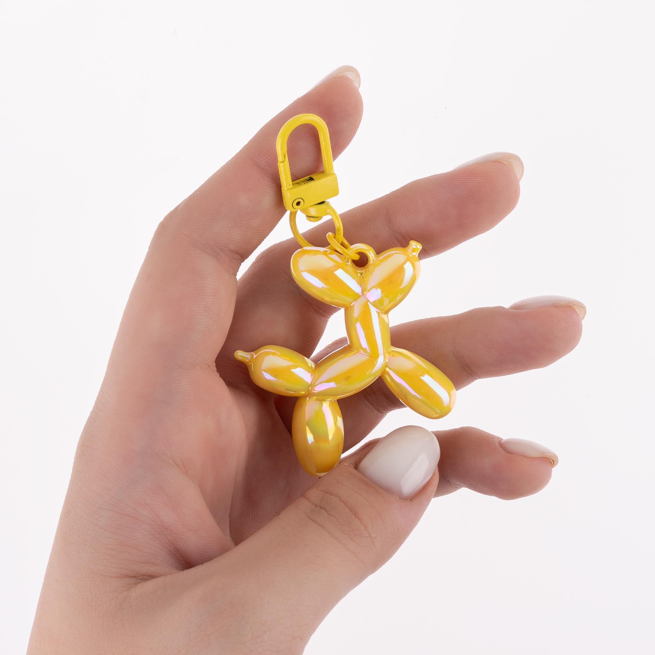 Брелок, Собачка ШДМ, Желтый, Перламутр, 4,5 см, 1 шт. 