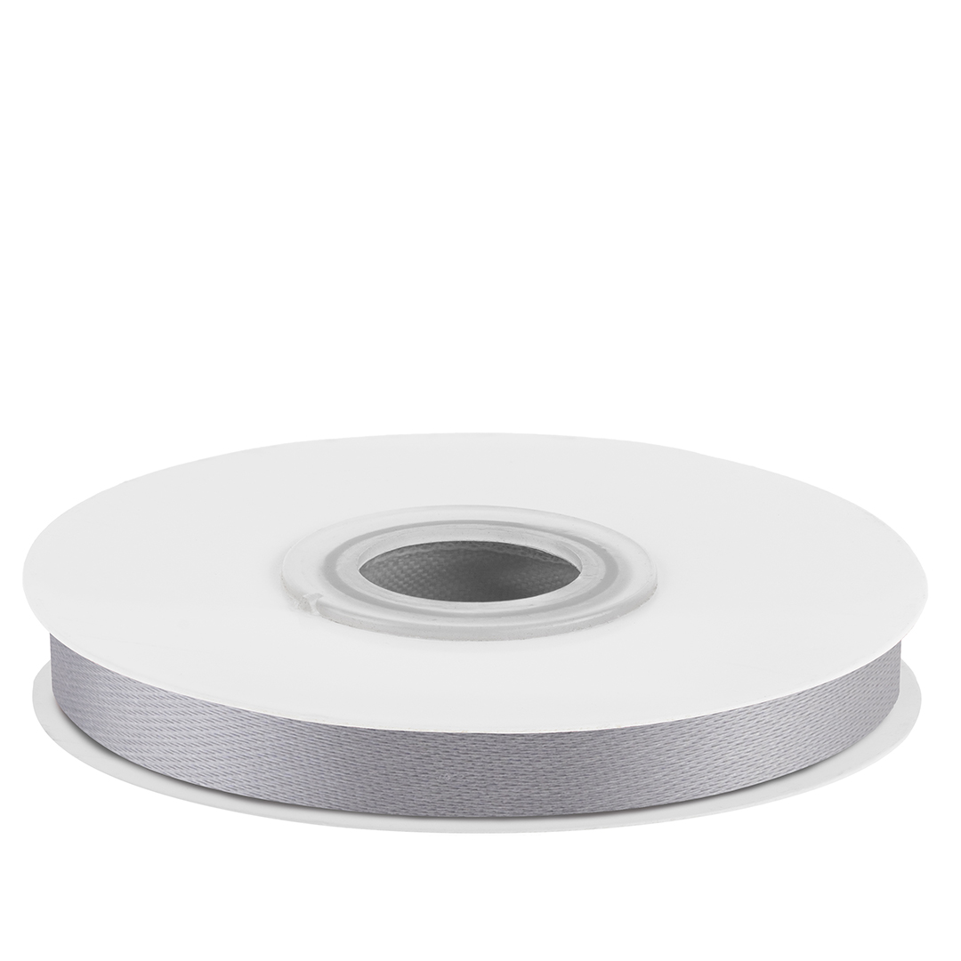 Лента атласная (0,7 см*22,85 м) Серебро, 1 шт.