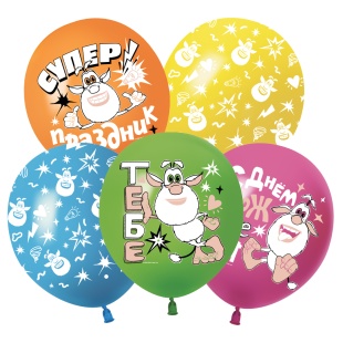 Шар (12''/30 см) Буба, Ассорти, пастель, 1 ст, 25 шт.