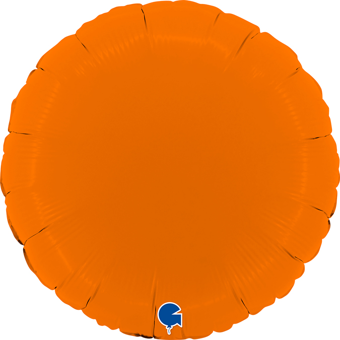 Шар (18''/46 см) Круг, Горчичный, Сатин, 1 шт.