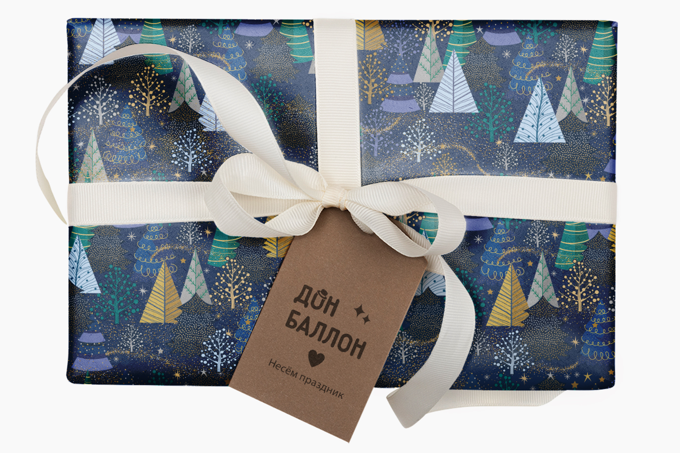 Упаковочная бумага 80гр (0,7*1 м) Сказочный лес, 10 шт.