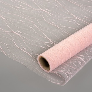 Фатин в рулоне (0,5*4,57 м) Воздушная паутинка, Розовый, 1 шт.