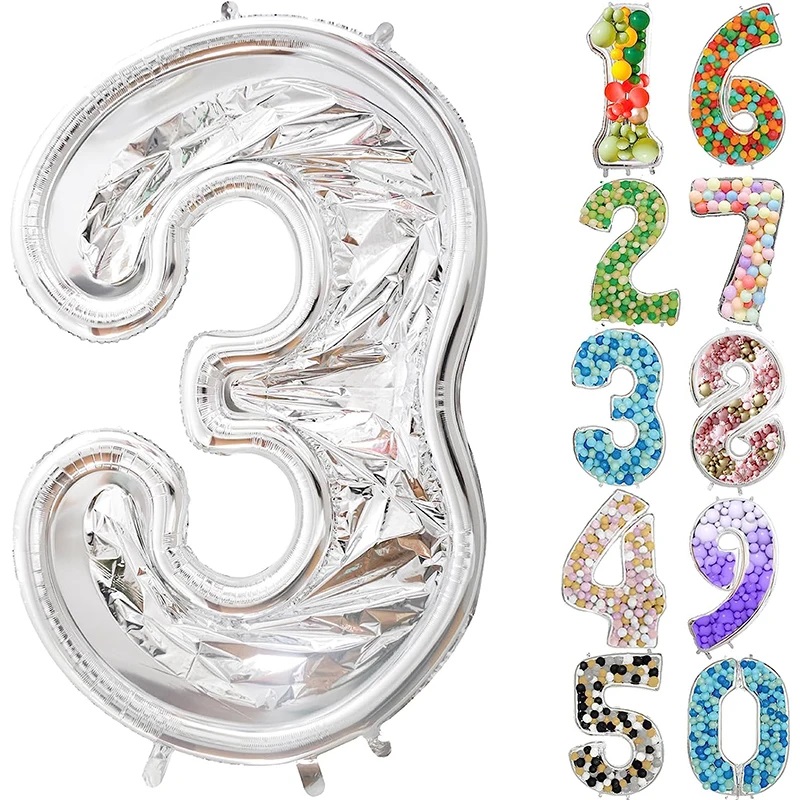 Шар (65''/165 см) Цифра, 0 Каркасная, 1 шт. в уп.