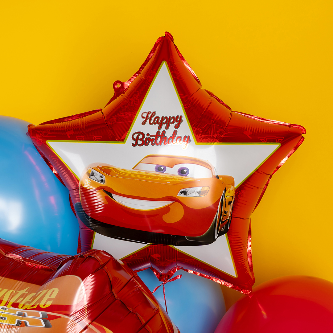 Шар (18''/46 см) Звезда, Гоночная машинка, 1 шт. в уп.