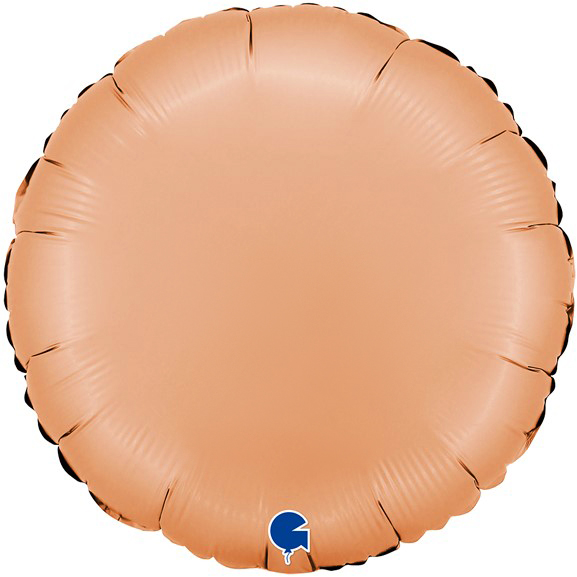 Шар (18''/46 см) Круг, Персик, Сатин, 1 шт.