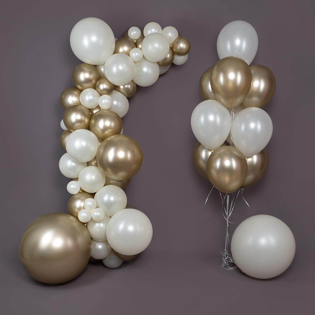 Шар (12''/30 см), Устрично-белый (806), шелк, 12 шт.