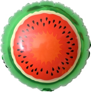 Шар (18''/46 см) Круг, Арбуз, 1 шт. в уп. (цв.этик.)