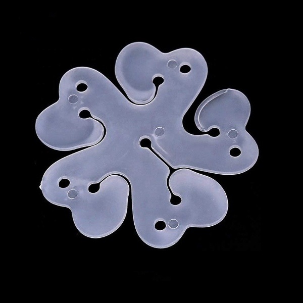 Фиксатор для шаров Цветок, 6,5 см. Прозрачный, 10 шт.