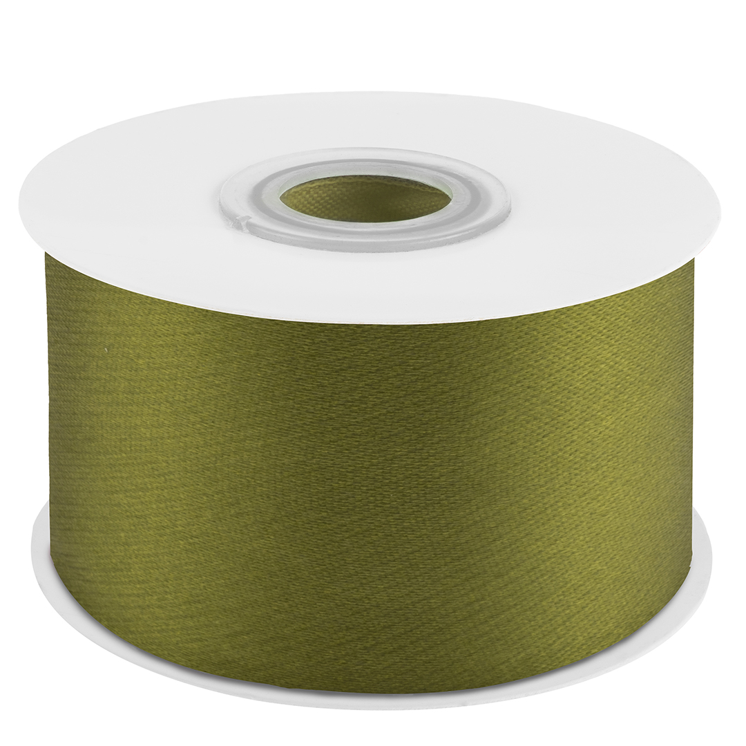 Лента атласная (3,8 см*22,85 м) Травяной, 1 шт.