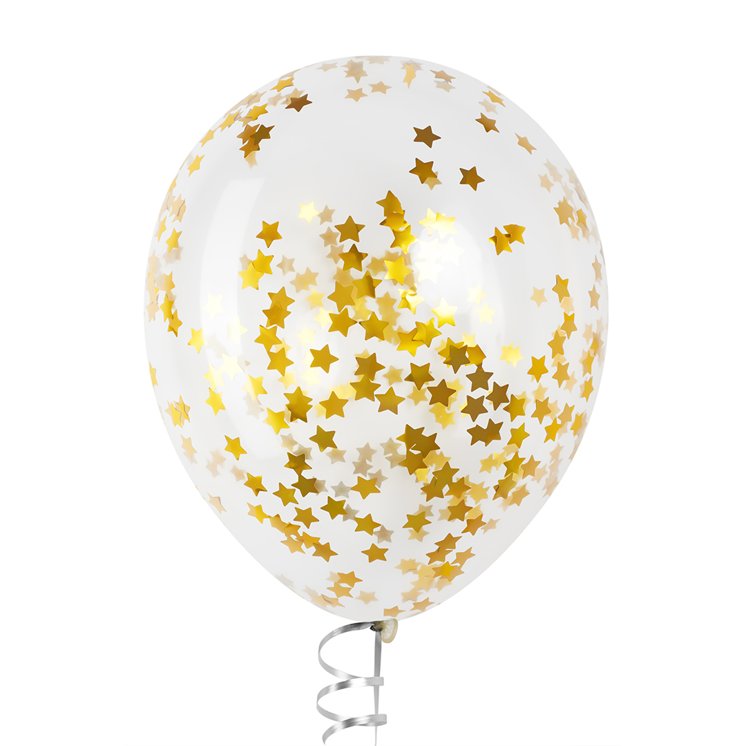 Конфетти фольга Звезда, Сусальное золото, Хром, 1,5 см, 50 г.