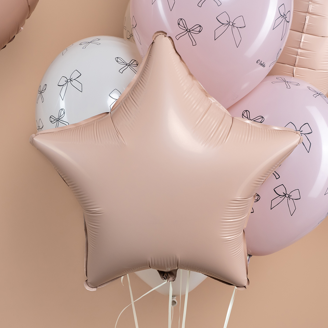 Шар (18''/46 см) Звезда, Винтажная роза, Матовый, 1 шт.