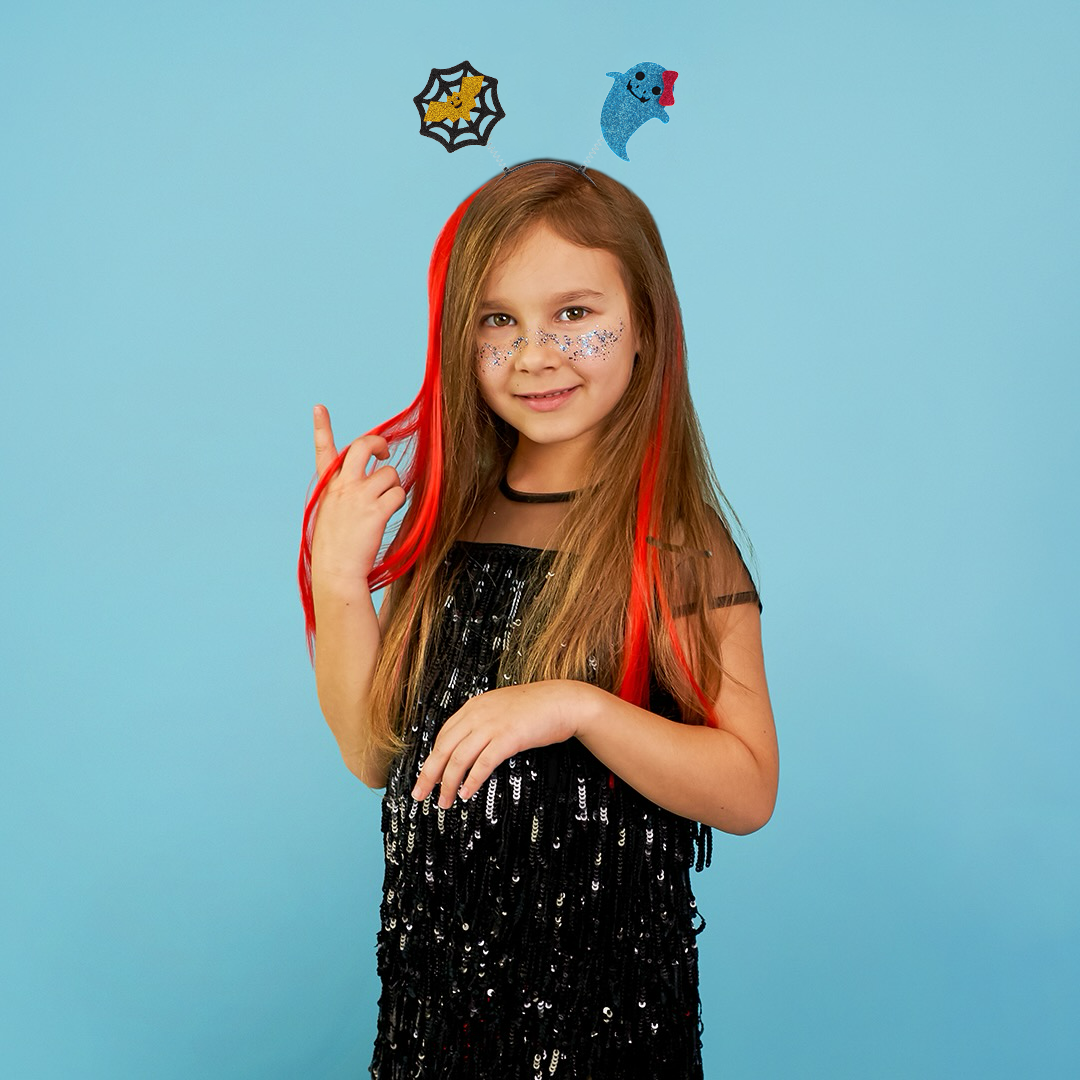 Ободок, Паутинка и привидение, Черный/Голубой, 1 шт. 