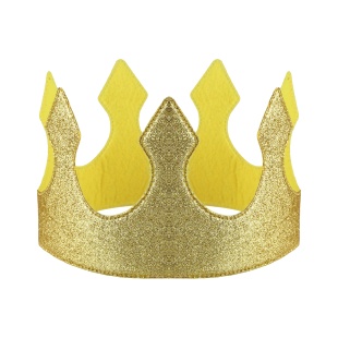 Корона тканевая, Классика, ОГ 58 см, Золото, 1 шт. 