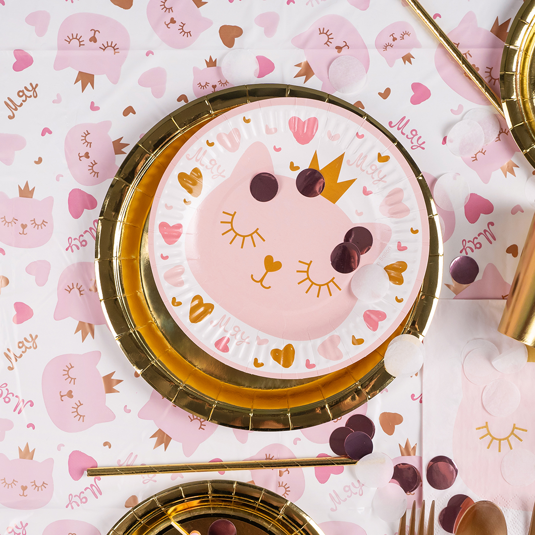 Тарелки (7''/18 см) Золото, Металлик, 6 шт.