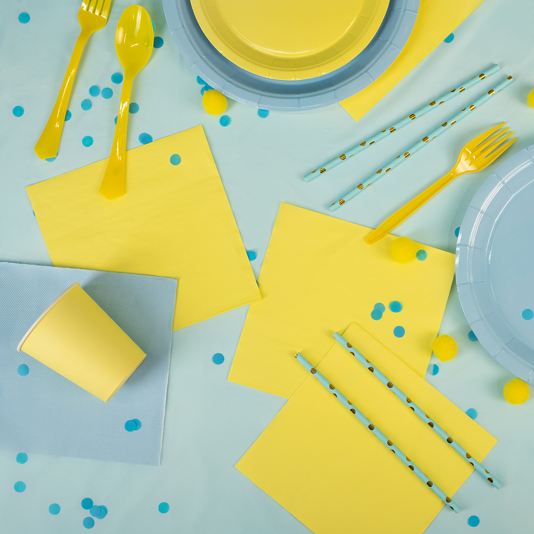 Вилки, Премиум, Желтый, 17 см, 10 шт. в упак. 