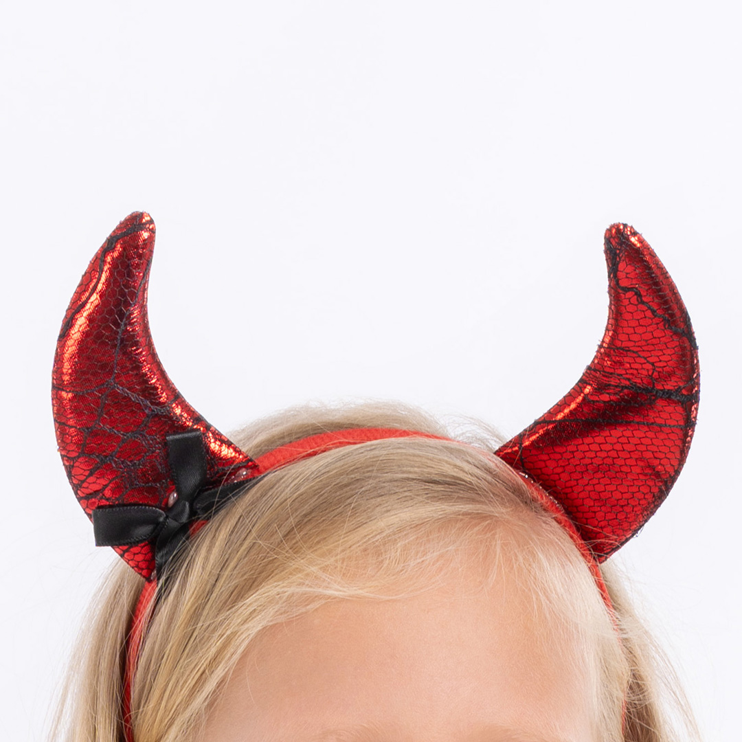 Набор (ободок и юбочка), Дьяволенок, Красный, 1 шт. 