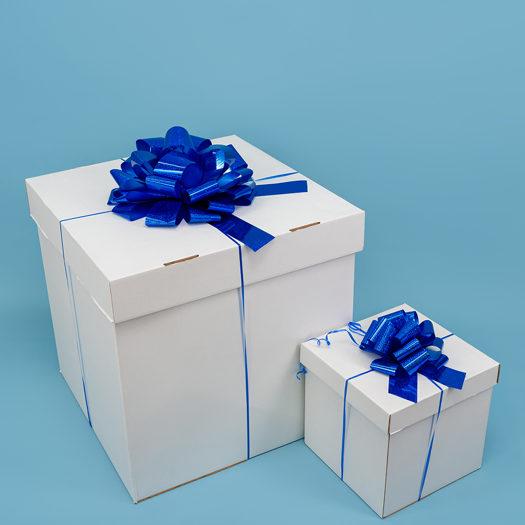 Бант Шар, Синий, Голография, 36 см, 1 шт. в упак. 