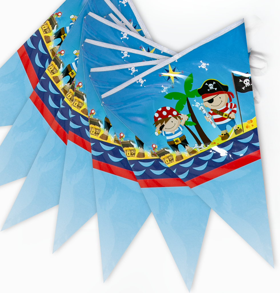 Гирлянда Флажки, Пираты, 300 см, 1 шт.