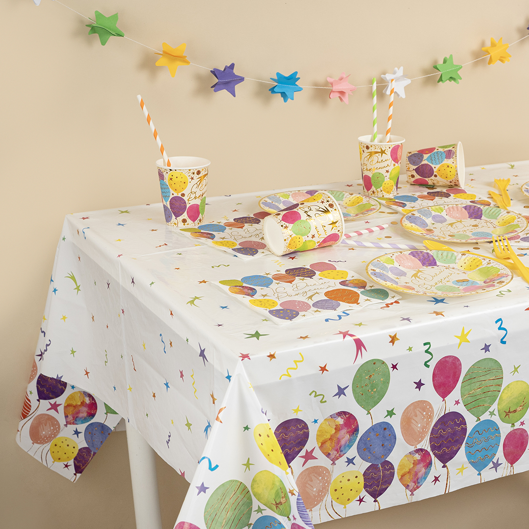 Стаканы (250 мл) С Днем Рождения! (воздушные шары), Металлик, 6 шт.