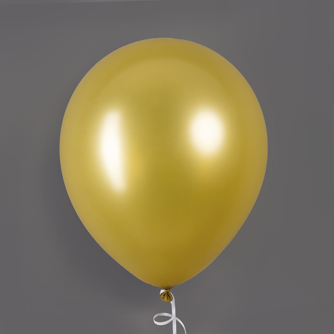 Шар (12''/30 см), Золото, металлик, 100 шт.