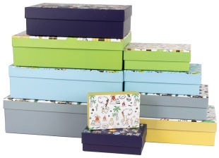 Набор коробок Детский микс, Металлик, 37*27*11 см, 10 шт. в упак. 