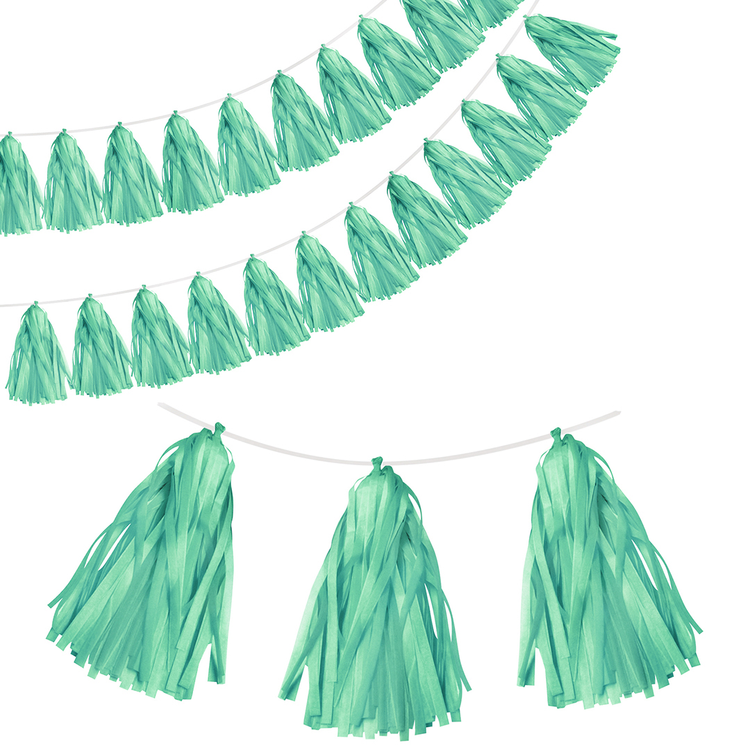 Гирлянда Тассел, Мятный, 35*12 см, 12 листов.