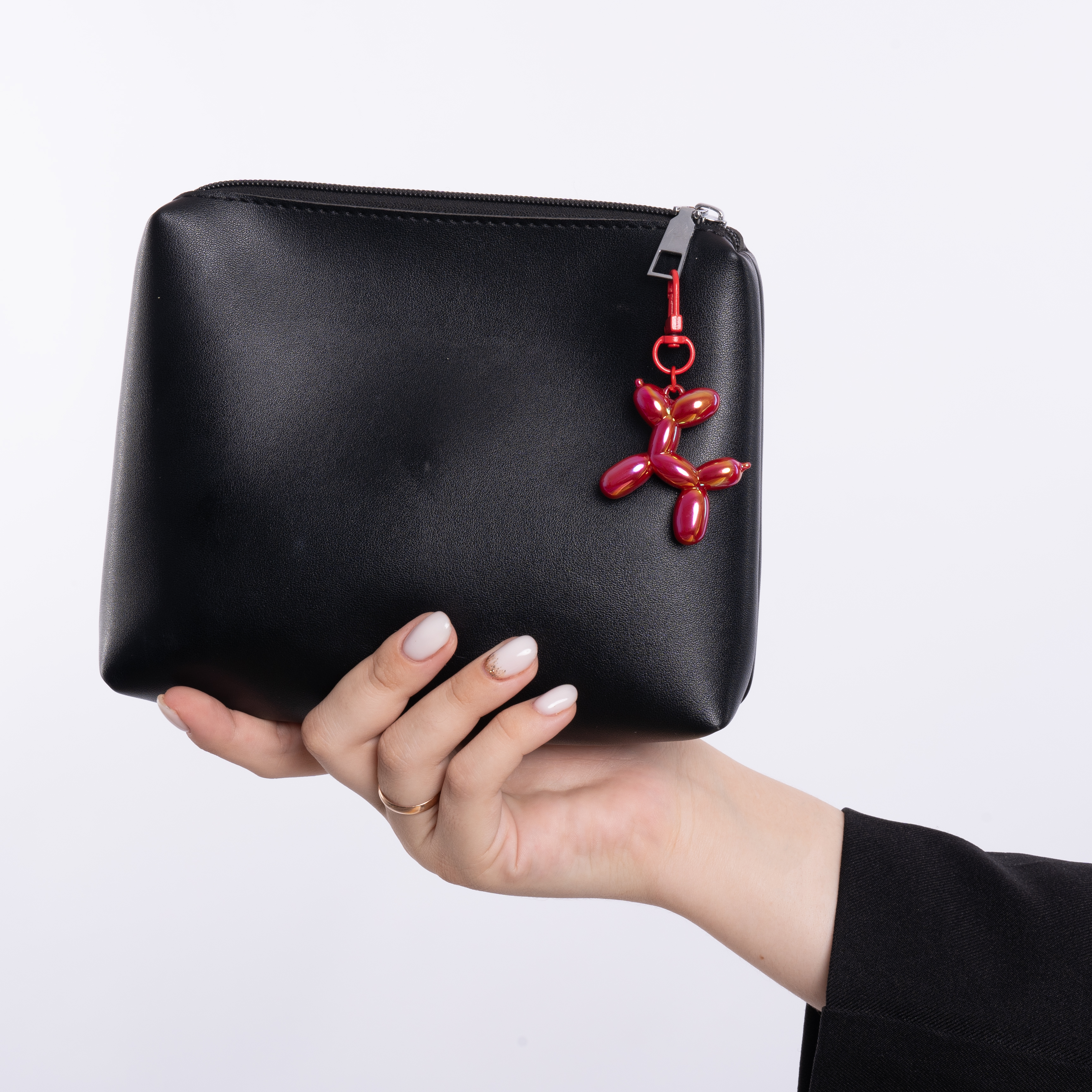 Брелок, Собачка ШДМ, Красный, Перламутр, 4,5 см, 1 шт. 